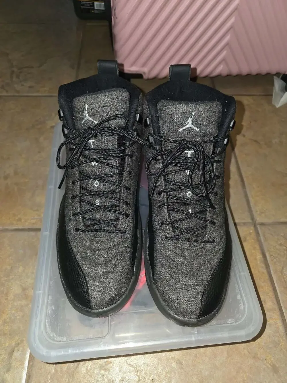 Air Jordan 12 Retro 'Wool' Black/Dark Grey